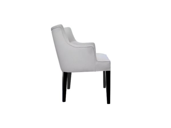 The indoor dining chair embodies an elegant design that exudes both style and sophistication.