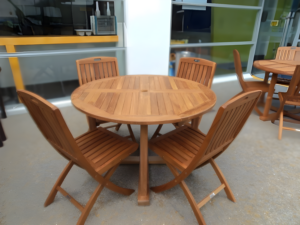 Tiara Outdoor Dining Table functional piece of furniture made entirely of 100% genuine teak timber. Its design and construction make it an excellent choice.